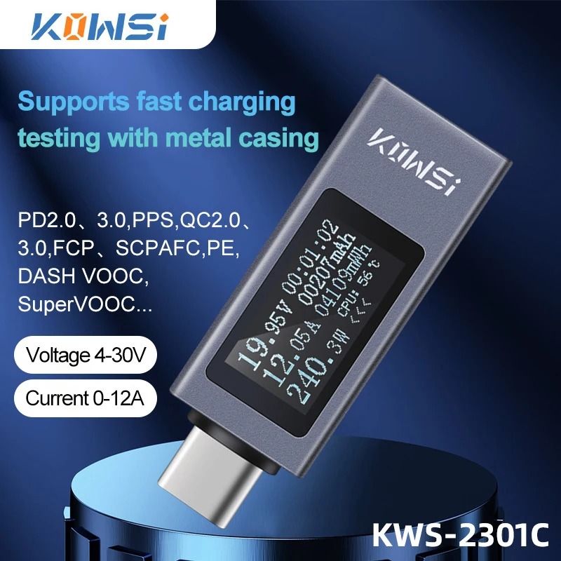 타입-C 전류 전압 모니터 KWS-2301C DC 4- - Power Supply Tester 리뷰 및 가격